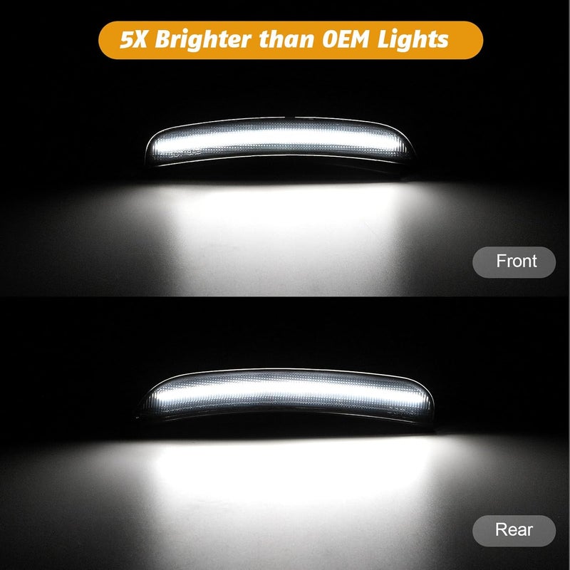 Mynoway Side Marker Lights for Dodg’e Charger 2015-2023 – 4PCS Front & Rear LED Fender Light White Parking Lamp for Charger SXT Scatpack SRT Hellcat 2015 2016 2017 2018 2019 2020 2021 2022 2023 - Image 5